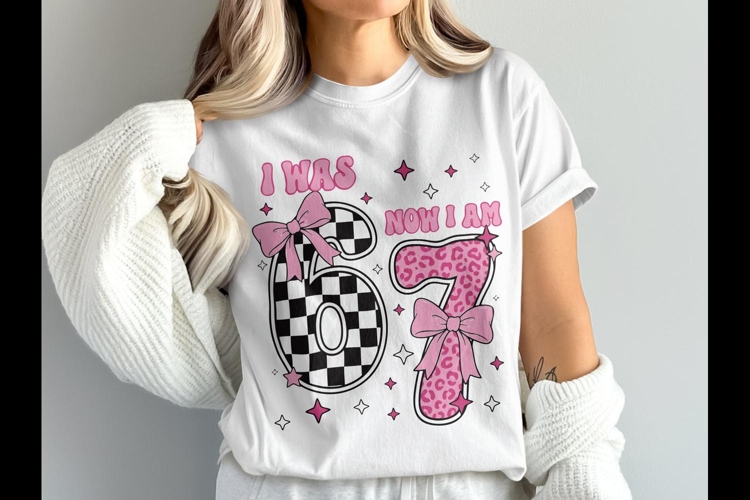 7th Birthday Svg Png, I Was 6 Now Im 7 Png, 7 Year Old Svg