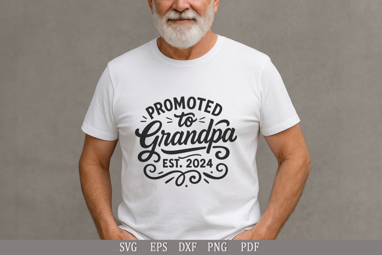 Promoted to Grandpa - Funny Design for T-Shirts and Gifts
