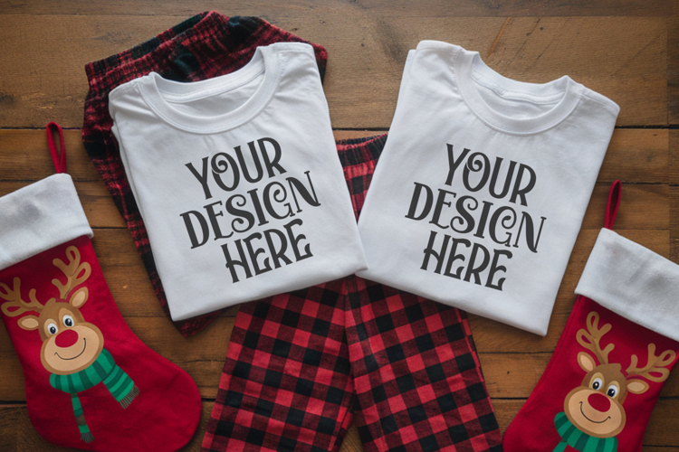 Christmas Family Matching Group T-Shirt Mockup