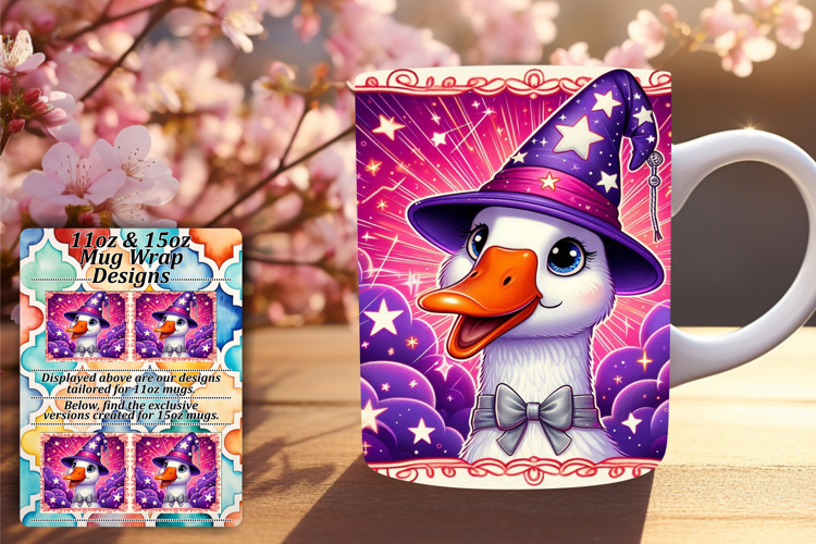 CUSTOMIZED PNG for 15oz Mug Wrap , Goose