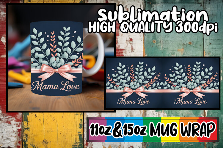 Happy memories 11oz 15oz mug wrap, Mother's Day example image 1
