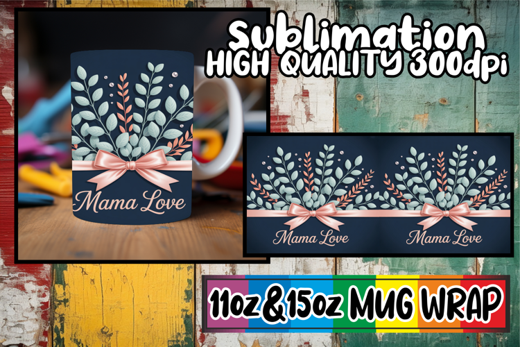 Happy memories 11oz 15oz mug wrap, Mother's Day