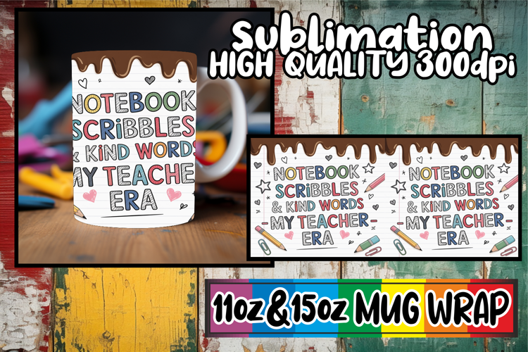 Pure bliss 11oz 15oz mug wrap, Teacher