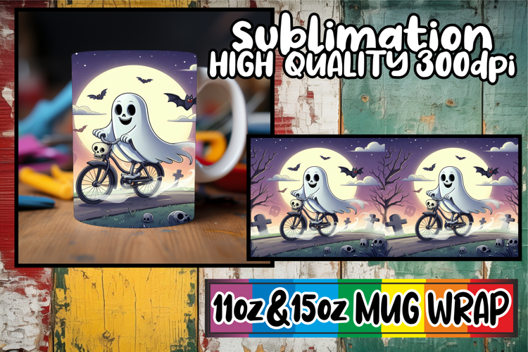 Gentle joys 11oz 15oz sublimation wrap, Ghost