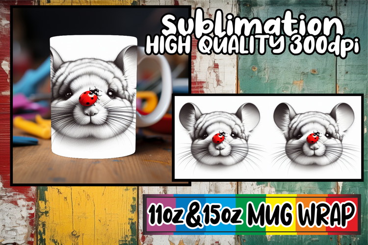 Happy vibes 11oz 15oz sublimation wrap, Cute Animals