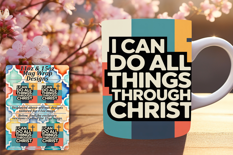 Whimsical 15oz Mug Wrap Png Artwork , Religious