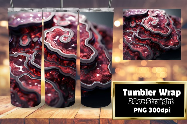 Sublimation 3D Geode Agate Glitter Tumbler