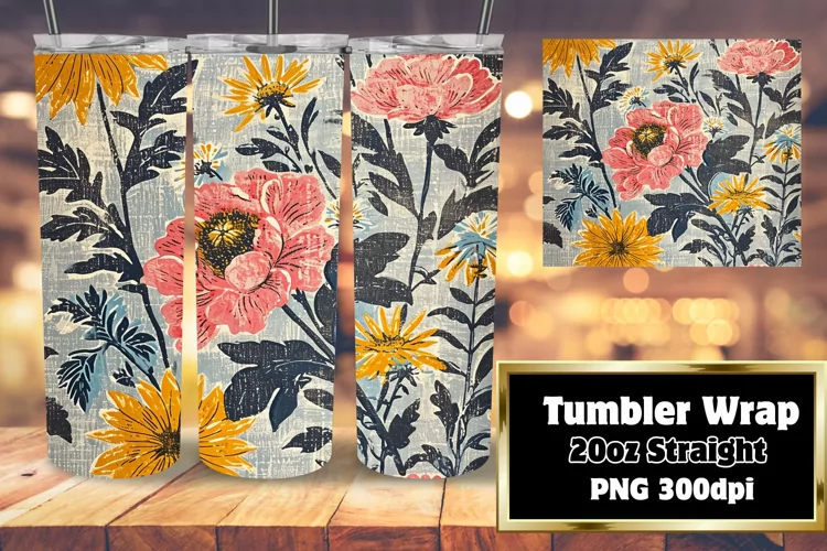 Classic Blossom Tumbler Wrap - 20oz Showcase