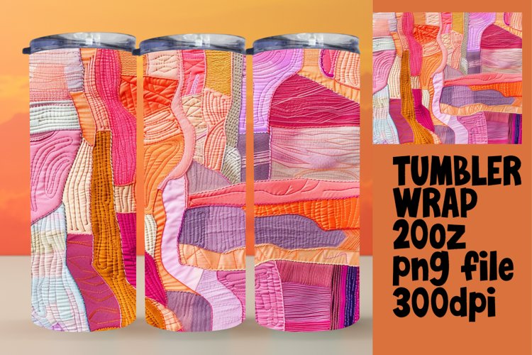 Bold Embroidered Patterned Tumbler Sleeve