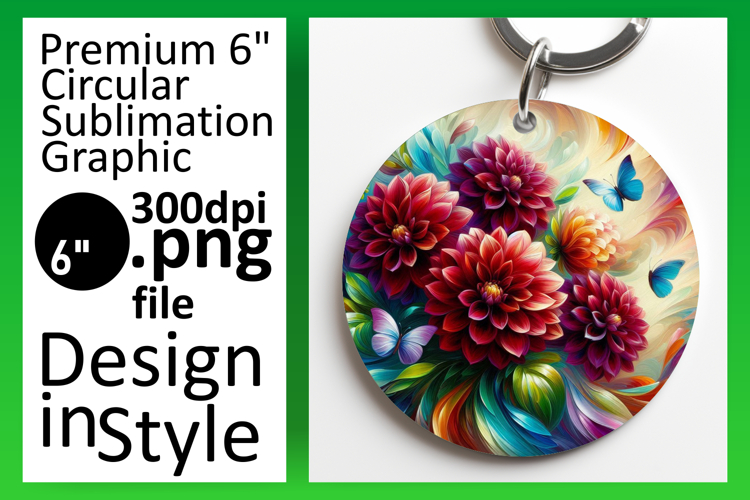 Artful Round Design Coaster PNG , Flowers