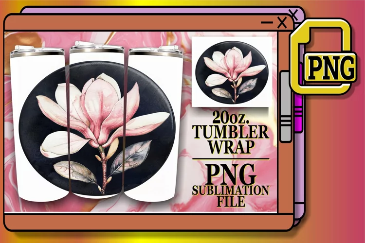 Denim Flower Tumbler Design Spring 20oz