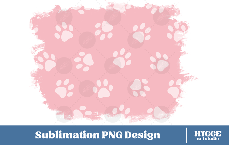 American 4th of July Cat Dog Paw Background Png Sublimation