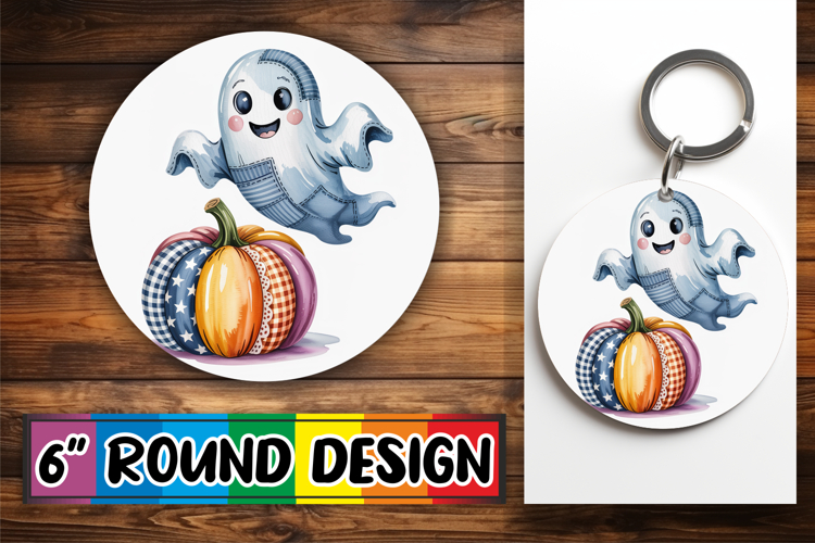 Sublimation Car Coaster Joy, Pumpkin Watercolor