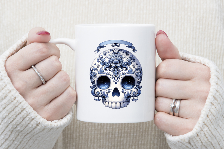 Cute blue Halloween monster clipart t shirt designs png