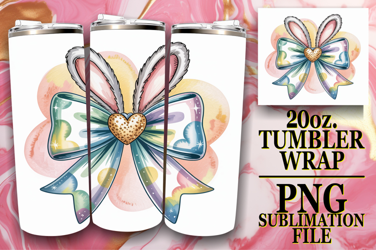 RADIANT ADVENTURES 20oz TUMBLER WRAP, Easter Bow