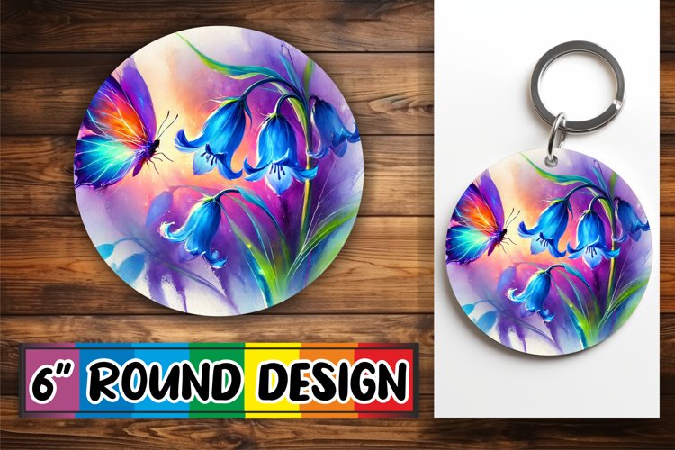 Cozy Round Car Coaster Magic, Butterfly