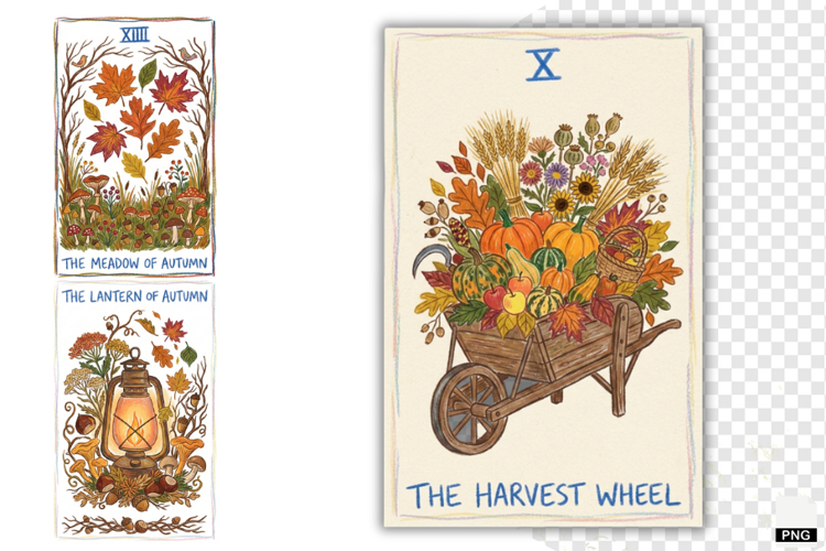 Autumn Tarot Cards PNG