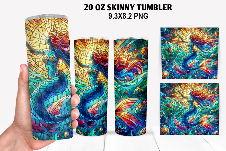 Skinny Tumbler 20oz Wrap Design, Summer Tumble PNG Design