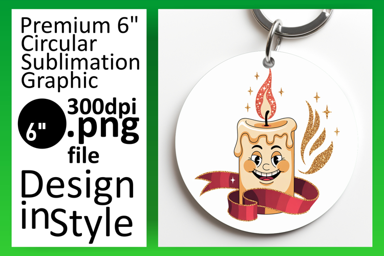 Creative Keychain Circle PNG Artwork , Cute Christmas