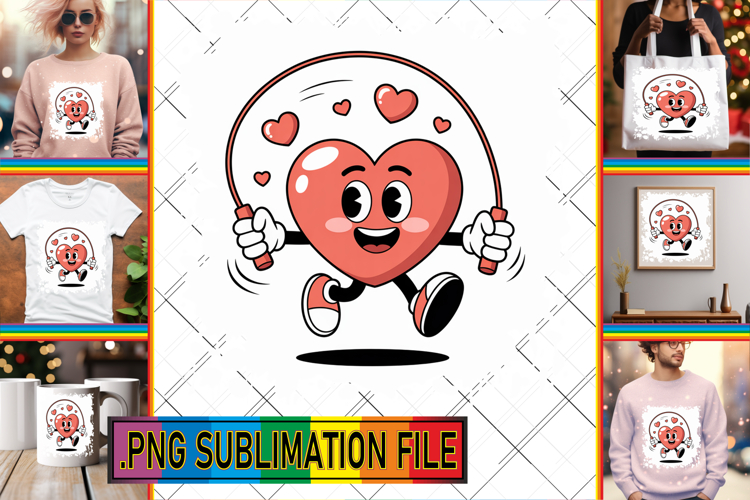 Cheerful TSHIRT Sublimation Ideas, Valenines Heart