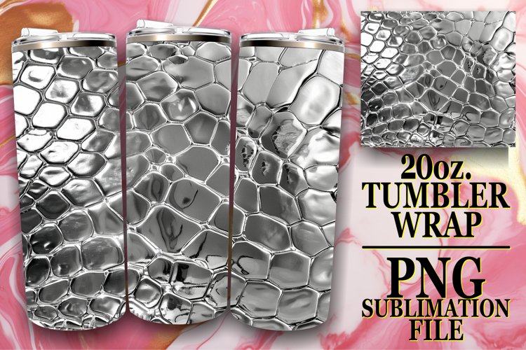 3D Patterned Quilt Tumbler Wrap PNG, 20oz example image 1