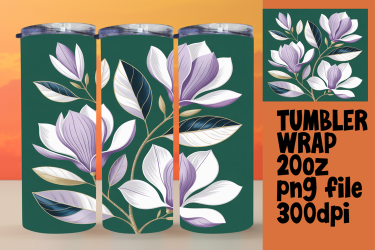 SLEEK 20oz Tumbler Design , Flowers