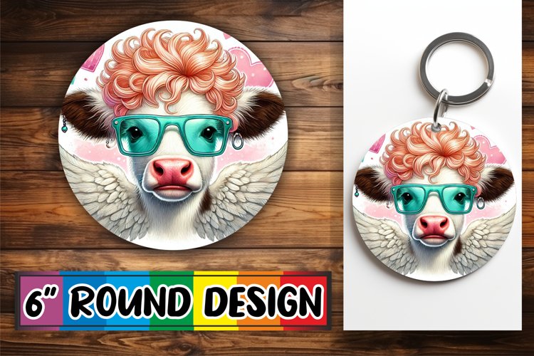 Unique Round Design Car Coasters PNG, Valentines