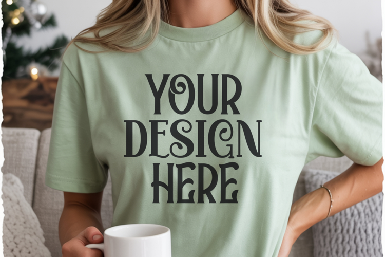 Bay Comfort Colors 1717 Christmas Mockup, CC 1717