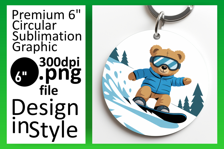 Creative Round Design for Keychains , Cute Bear