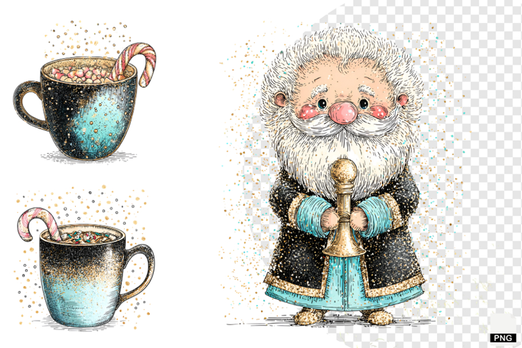 Doodle Style Christmas Clipart