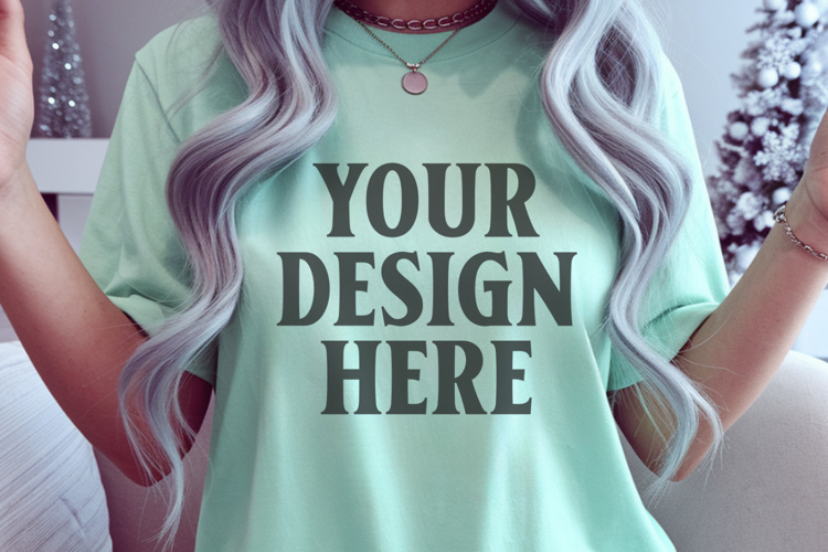 Bay Christmas Comfort Colors 1717 Mockups, CC 1717 m
