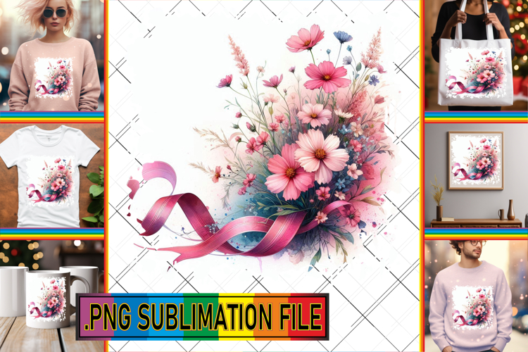 Cheerful TOTE BAG Magic PNG, Flowers