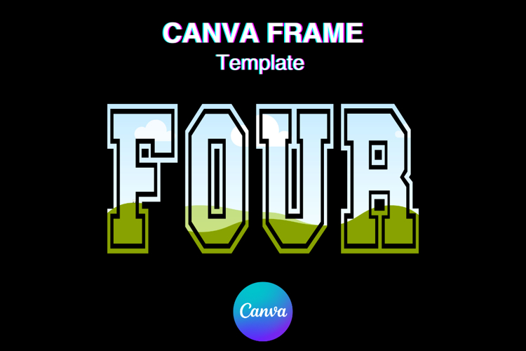 FOUR Canva Frame Number Varsity Family Sport Shirt Design