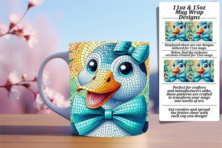 FASHIONABLE 11oz Mug Wrap PNG , Goose