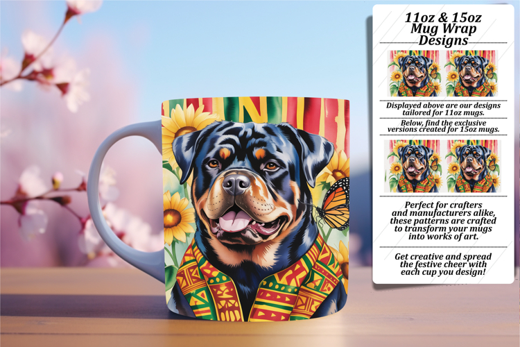 ELEGANT PNG for 15oz Mug Wrap , Cute Dog