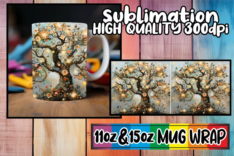 Tranquil Blossoms Mug Wrap - Spring Design
