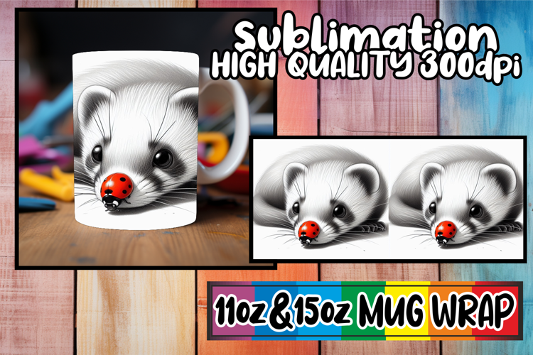 Cozy thoughts 11oz 15oz sublimation wrap, Cute Animals