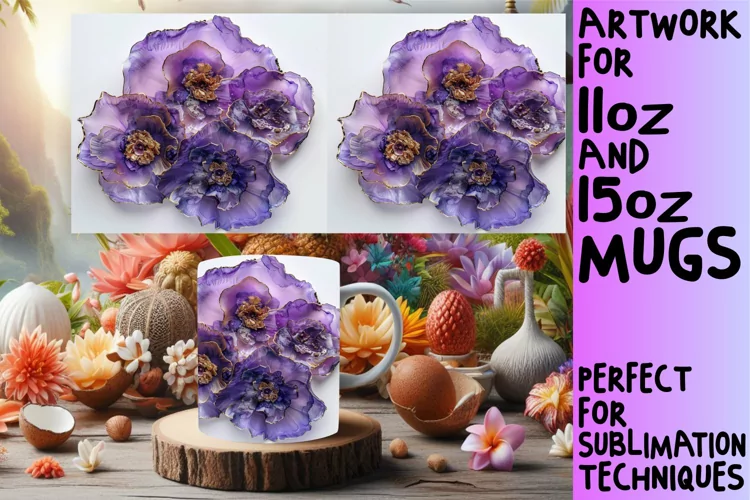 Whimsical Spring Fantasy Mug Wrap: Sublimation - 11oz/15oz