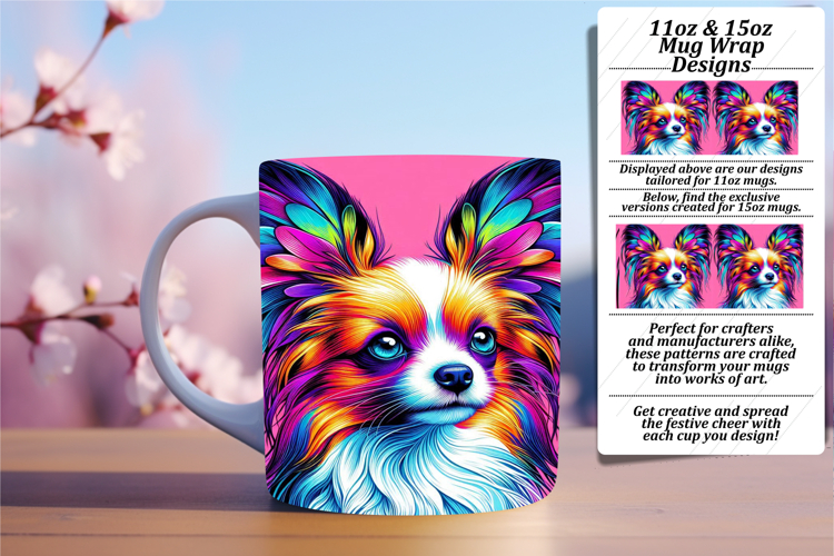 Lovely 11oz Mug Wrap Png Template , Dog
