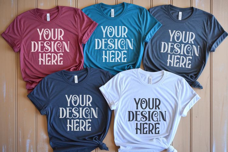 Christmas Family Matching Group Flat Lay T-Shirt Mockups