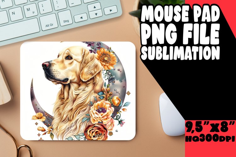 Sublime Pup : Watercolor Mouse Pad example image 1
