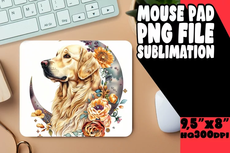 Sublime Pup : Watercolor Mouse Pad