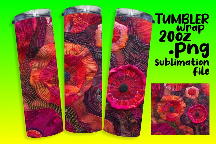 Funky Color Burst 20oz Tumbler Design