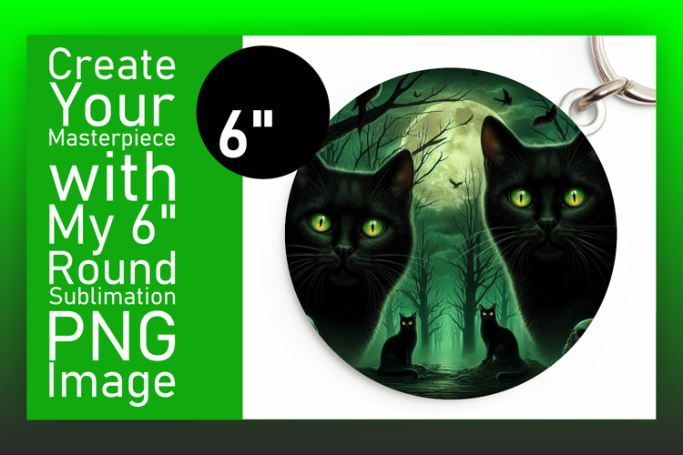Chic Circle Design for Keychains , Horror Halloween