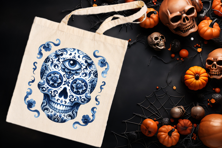 Cute blue Halloween monster clipart t shirt designs png