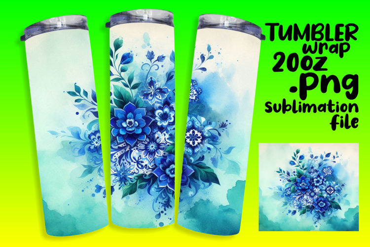Fresh 20oz Tumbler Artwork , Watercolor Patter