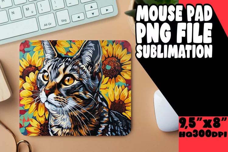 Hilarious Cat Design Sublimation Pad