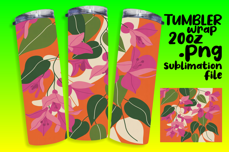 ARTISTIC 20oz Tumbler Template , Flowers
