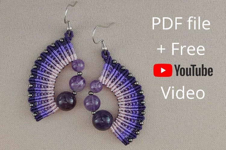 Micro Macrame Earrings with 3 beads DIY YouTube Transcript