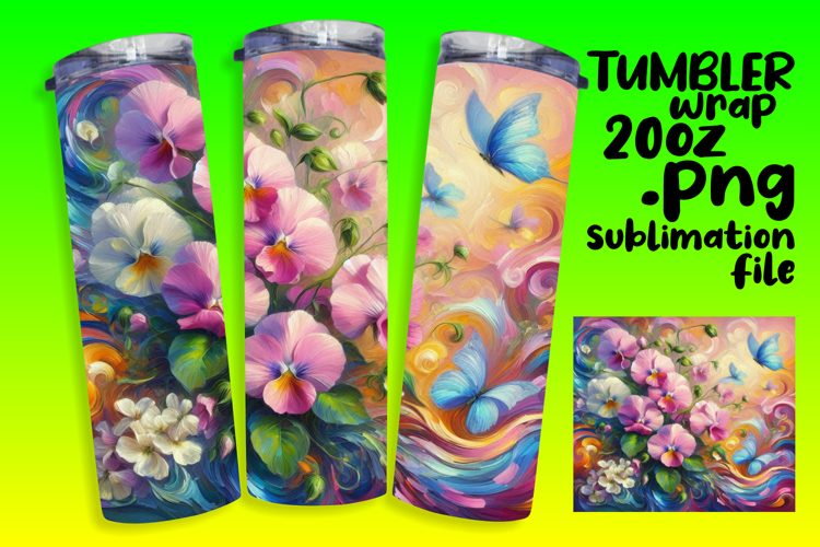 EYE-CATCHING 20oz Tumbler Template , Flowers